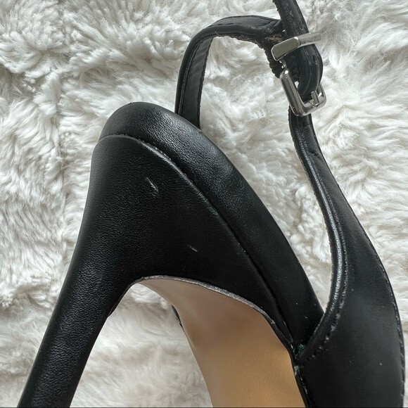 Express Snake Slingback Heels Black White 7.5 - Picture 8 of 9